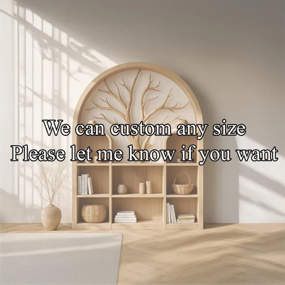 Arched Montessori Bookcase, Custom Solid Wood Storage Cabinet - Image 3