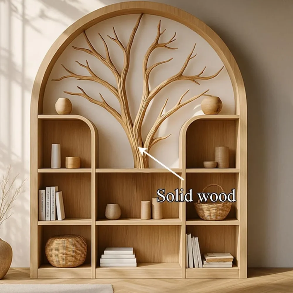 Arched Montessori Bookcase, Custom Solid Wood Storage Cabinet - Image 5
