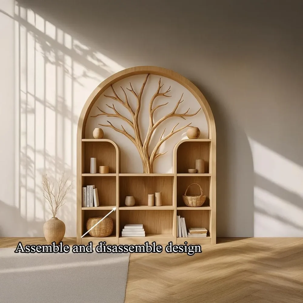 Arched Montessori Bookcase, Custom Solid Wood Storage Cabinet - Image 6