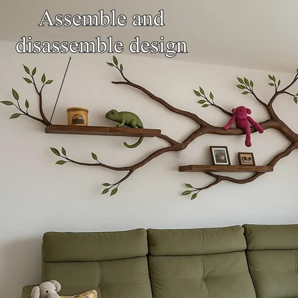 Kids Branch Bookcase, Natural Solid Wood, Wall Décor - Image 4