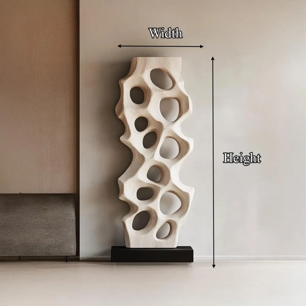 Carved Arbor Bookshelf, Handcrafted Solid Wood Sculptural Bookcase - Image 3