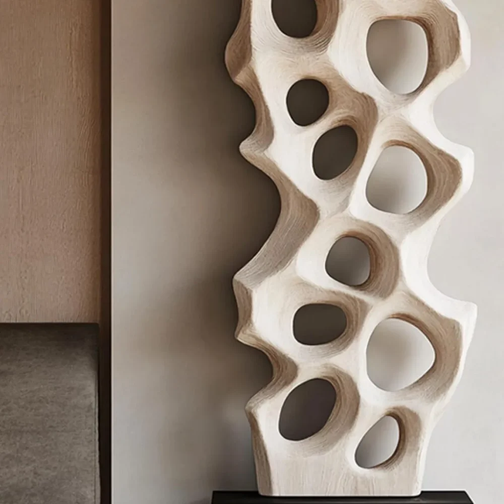 Carved Arbor Bookshelf, Handcrafted Solid Wood Sculptural Bookcase - Image 4