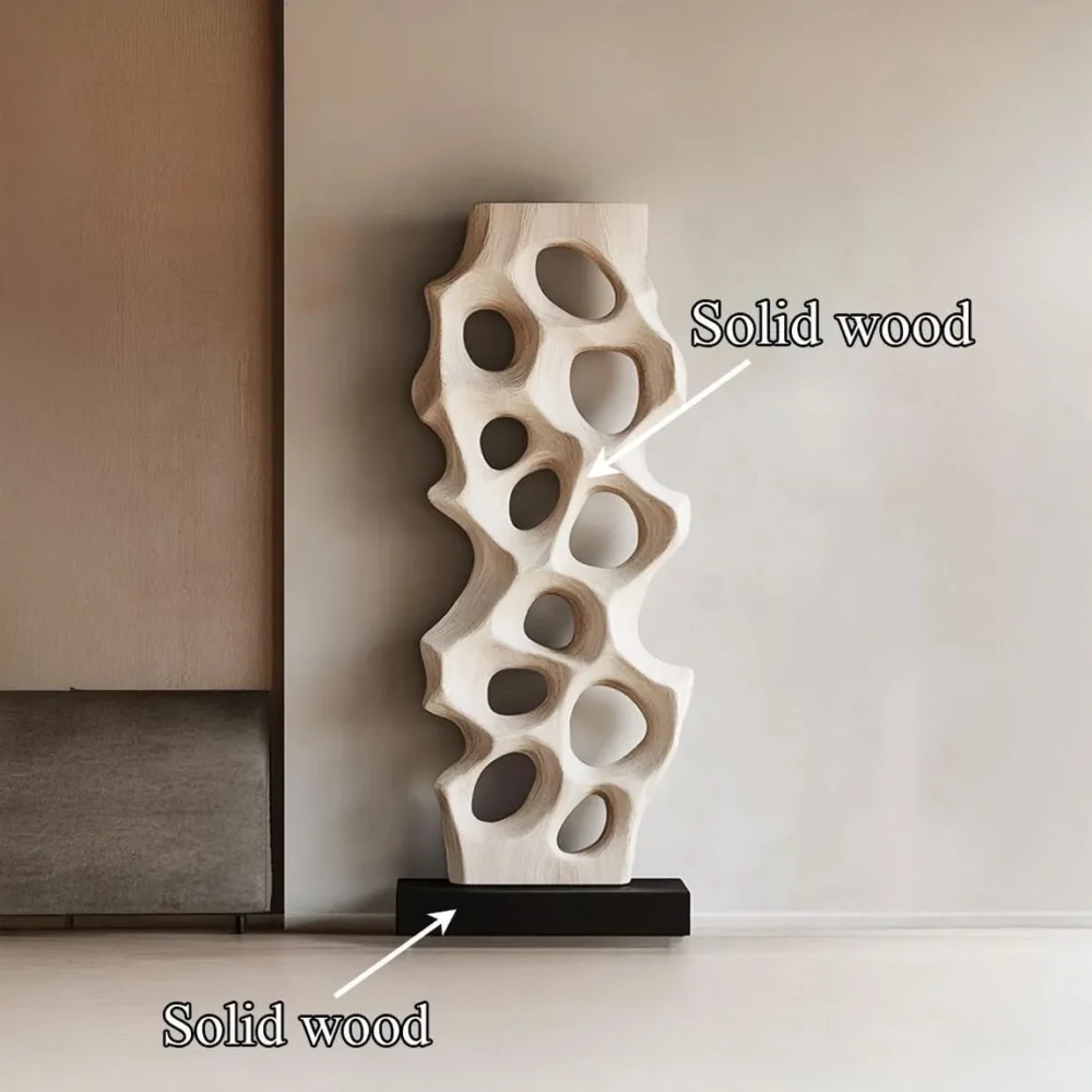 Carved Arbor Bookshelf, Handcrafted Solid Wood Sculptural Bookcase - Image 5