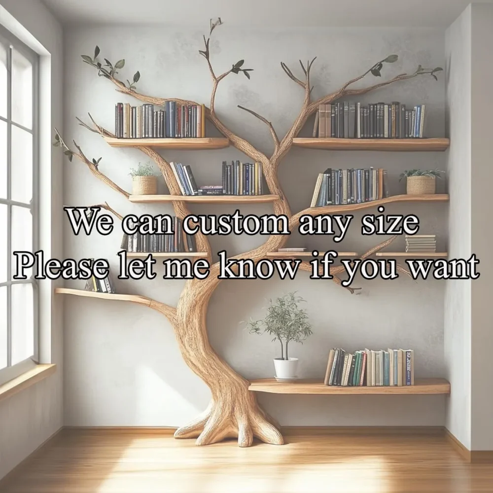 Branchline Floating Bookshelf, Live-Edge Tree-Branch, Wall-Mount - Image 2