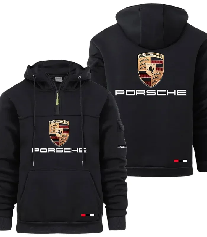 Iconic Sports Vehicle Large Pocket Hoodie, Rugged Streetwear Car Hoodie CAR514 - Black