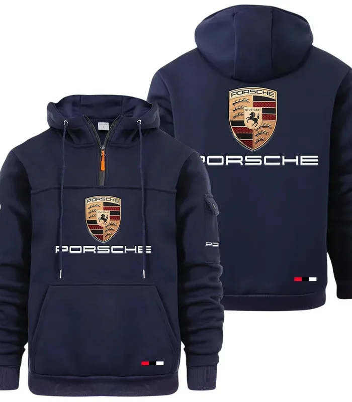 Iconic Sports Vehicle Large Pocket Hoodie, Rugged Streetwear Car Hoodie CAR514 - Navy