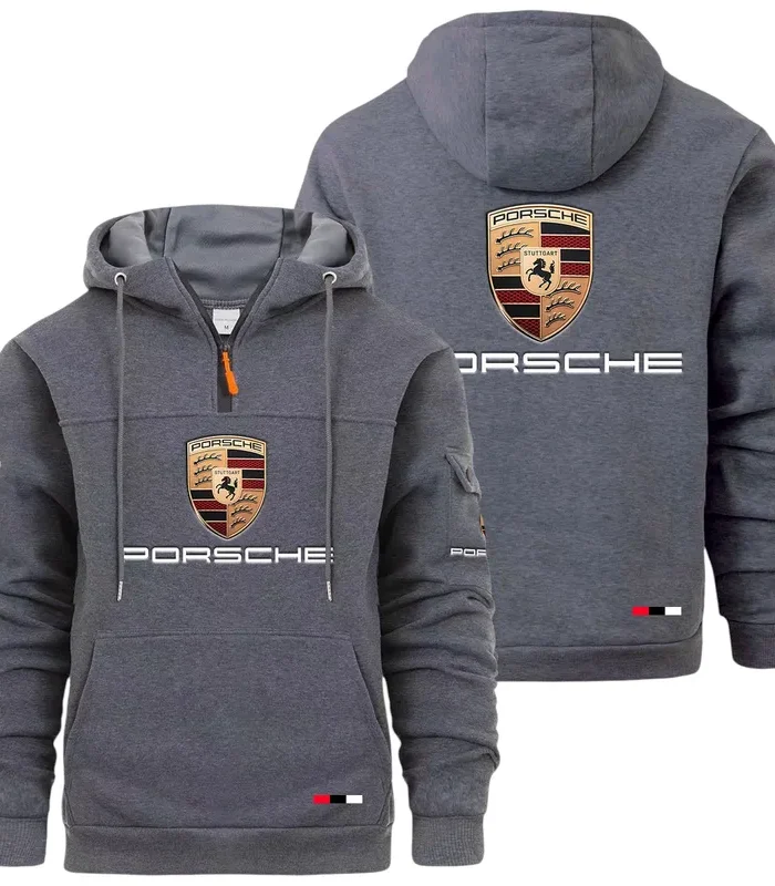 Iconic Sports Vehicle Large Pocket Hoodie, Rugged Streetwear Car Hoodie CAR514 - Dark Gray