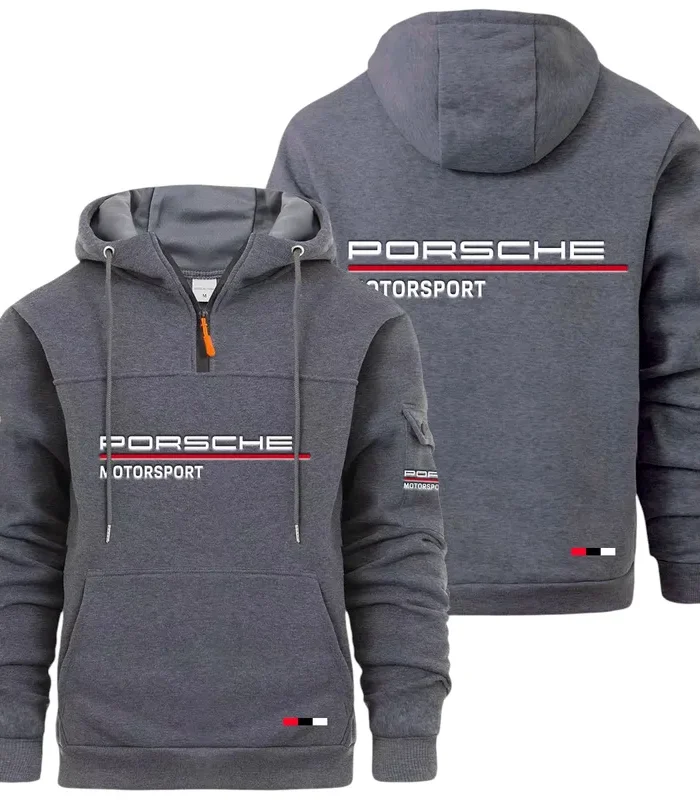 High-Speed Roadster Large Pocket Hoodie, Garage-Ready Lifestyle Hoodie CAR514 - Dark Gray