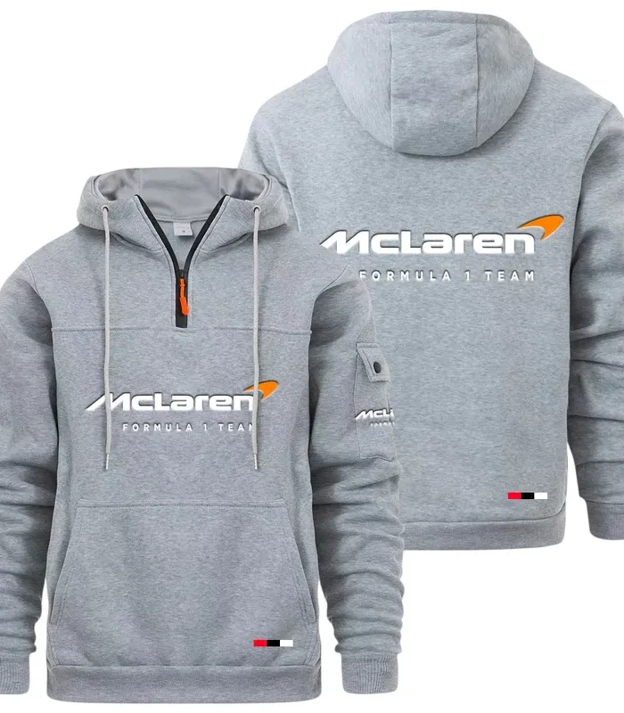 Track Monster Large Pocket Hoodie, Everyday Road-Ready Pullover CAR514 - Light Gray