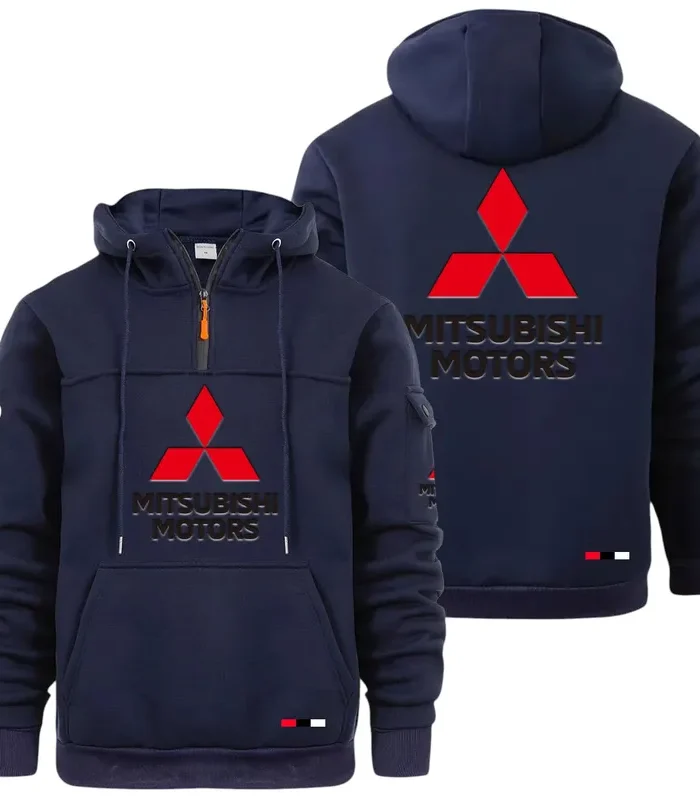 Off-Road SUV Large Pocket Hoodie, Road Warrior Style Hoodie CAR514 - Navy