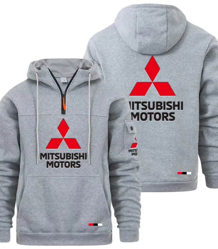 Off-Road SUV Large Pocket Hoodie, Road Warrior Style Hoodie CAR514 - Light Gray