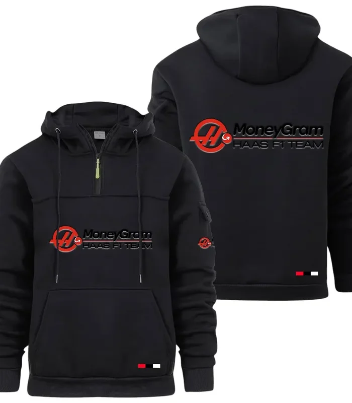 Racing Auto Large Pocket Hoodie, Car Enthusiast Everyday Hoodie CAR514 - Black