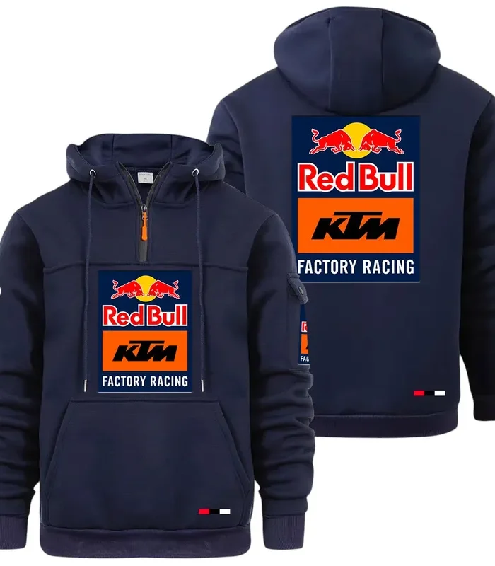 Racing Auto Large Pocket Hoodie, Automotive Spirit Pocket Hoodie CAR514 - Navy
