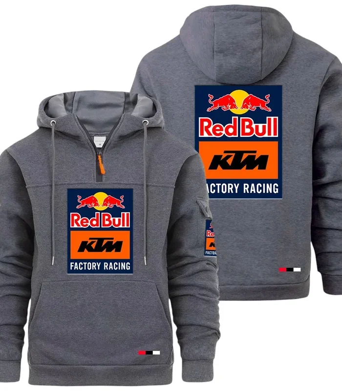 Racing Auto Large Pocket Hoodie, Automotive Spirit Pocket Hoodie CAR514 - Dark Gray