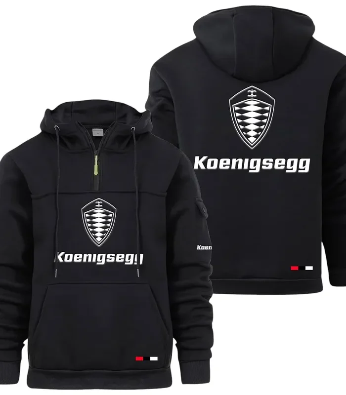 Record-Breaking Auto Large Pocket Hoodie, Everyday Road-Ready Pullover CAR514 - Black