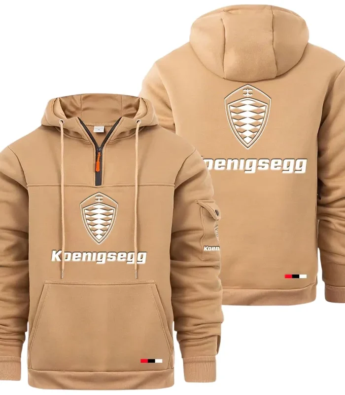 Record-Breaking Auto Large Pocket Hoodie, Everyday Road-Ready Pullover CAR514 - Khaki