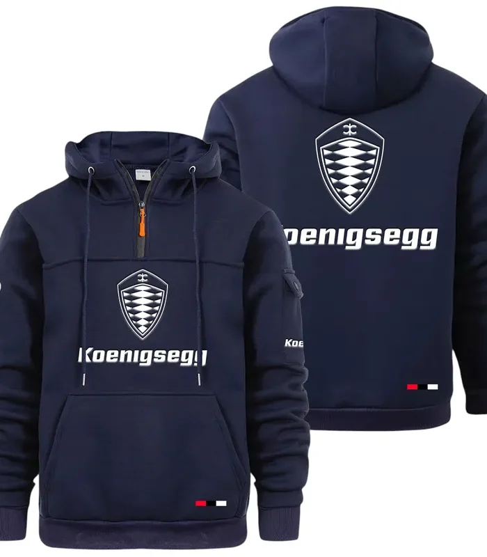 Record-Breaking Auto Large Pocket Hoodie, Everyday Road-Ready Pullover CAR514 - Navy