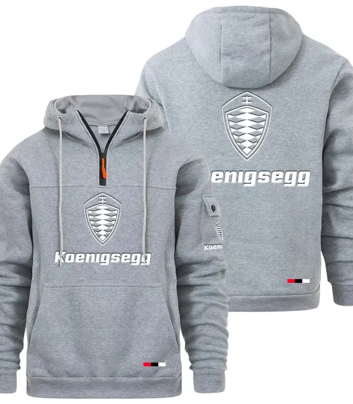 Record-Breaking Auto Large Pocket Hoodie, Everyday Road-Ready Pullover CAR514 - Light Gray