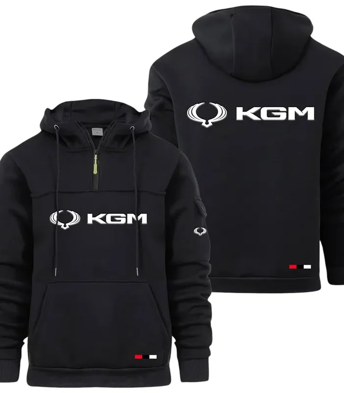 Racing Auto Large Pocket Hoodie, Everyday Road-Ready Pullover CAR514 - Black