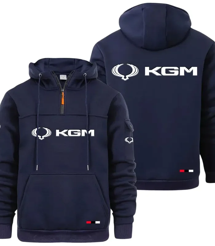 Racing Auto Large Pocket Hoodie, Everyday Road-Ready Pullover CAR514 - Navy