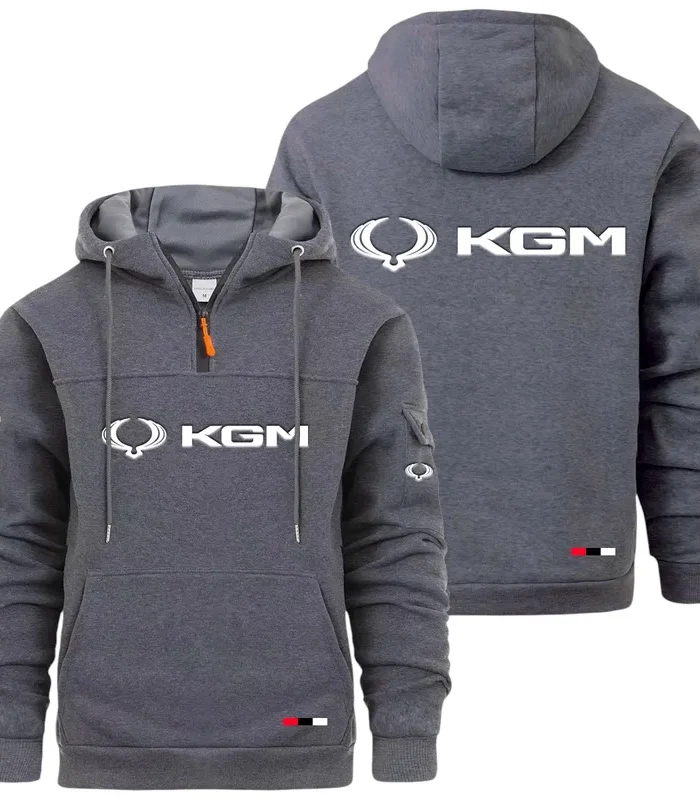 Racing Auto Large Pocket Hoodie, Everyday Road-Ready Pullover CAR514 - Dark Gray