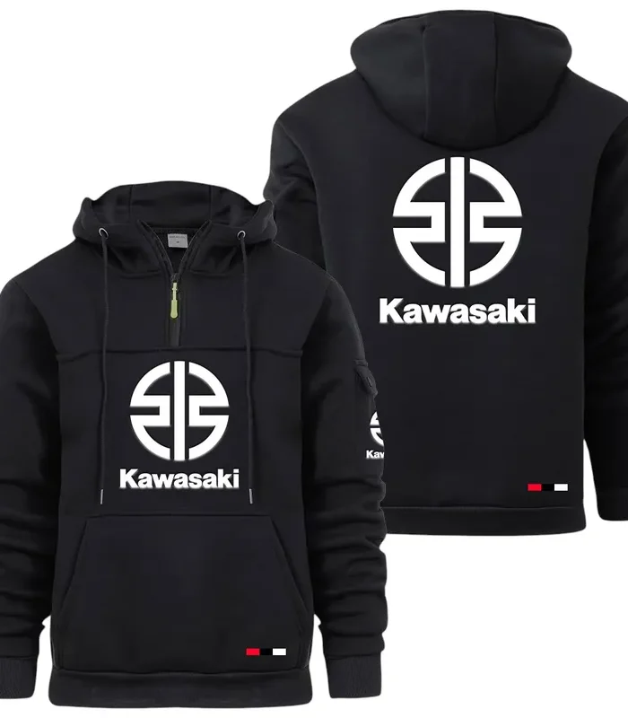 Racing Auto Large Pocket Hoodie, Automotive Spirit Pocket Hoodie CAR514 - Black