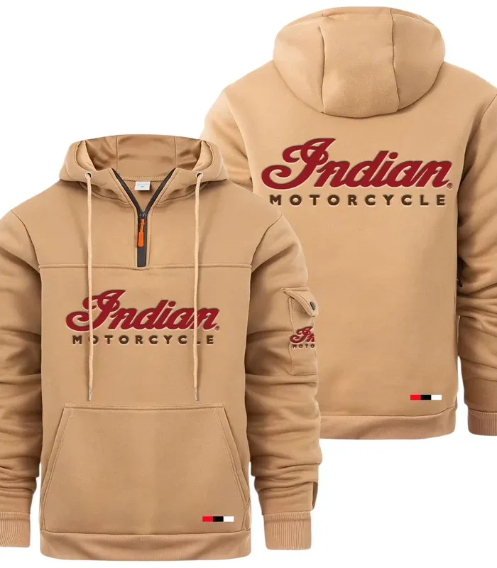 Legendary Touring Ride Large Pocket Hoodie, Modern Driver's Zip Hoodie CAR514 - Khaki