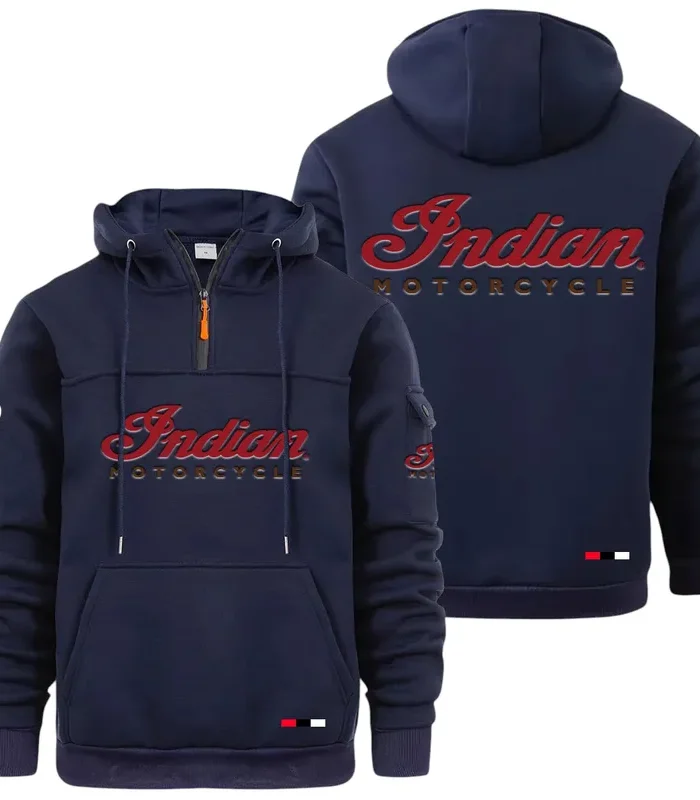 Legendary Touring Ride Large Pocket Hoodie, Modern Driver's Zip Hoodie CAR514 - Navy