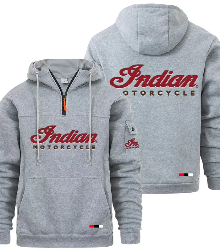 Legendary Touring Ride Large Pocket Hoodie, Modern Driver's Zip Hoodie CAR514 - Light Gray