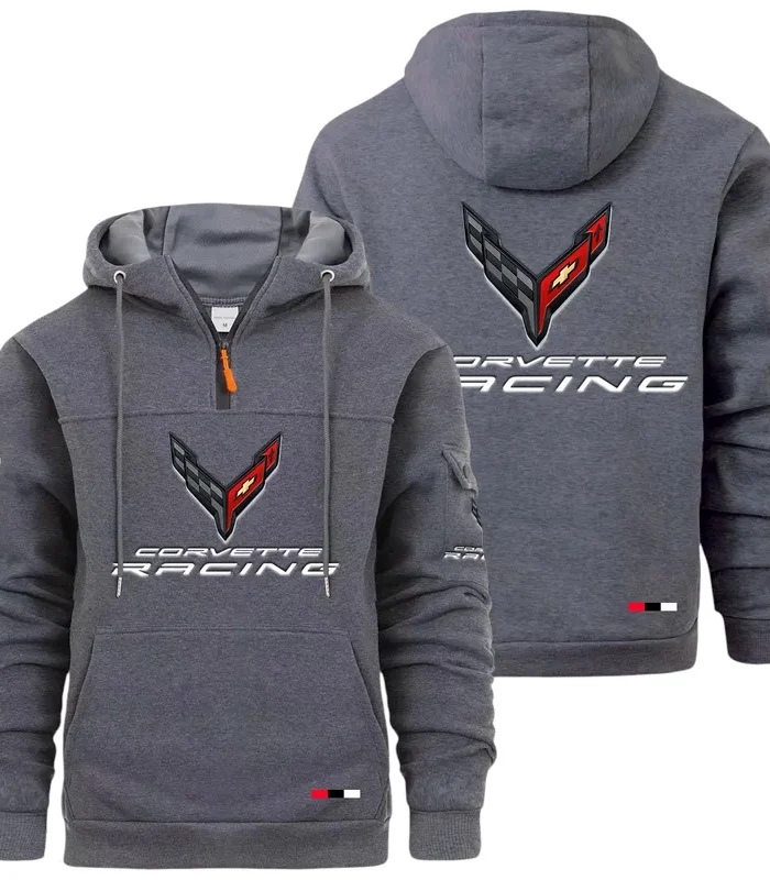 Racing Auto Large Pocket Hoodie, All-Season Driver's Hoodie CAR514 - Dark Gray