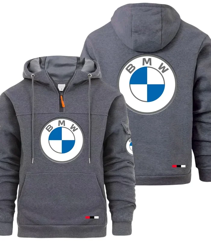 Mid-Size Luxury Car Large Pocket Hoodie, Car Culture Pocket Hoodie CAR514 - Dark Gray