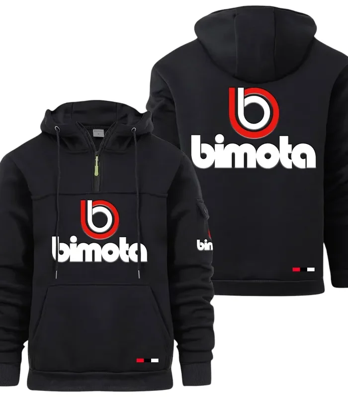 High-End Motorcycle Large Pocket Hoodie, Car Enthusiast Everyday Hoodie CAR514 - Black