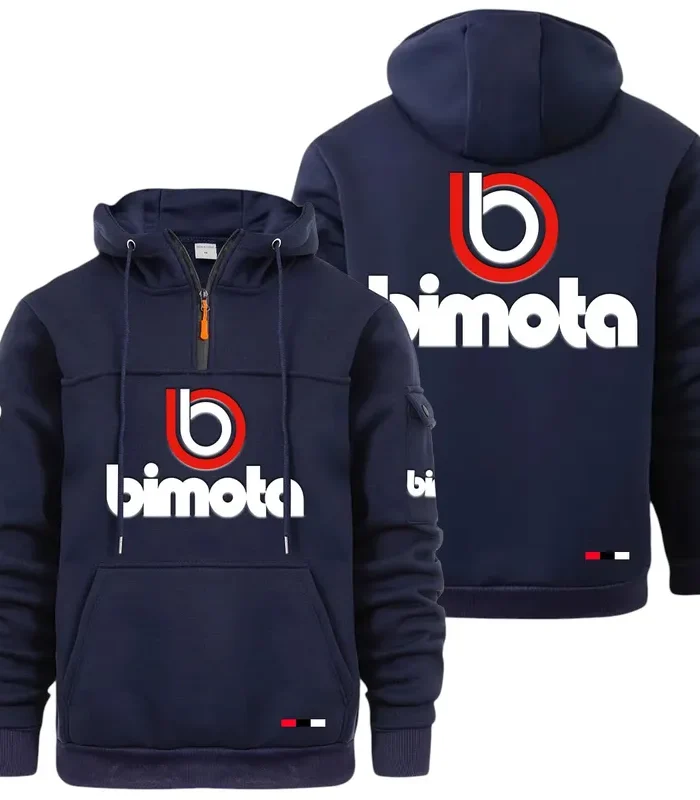 High-End Motorcycle Large Pocket Hoodie, Car Enthusiast Everyday Hoodie CAR514 - Navy