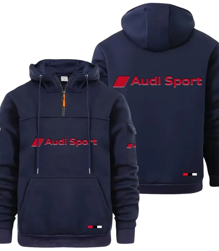 Executive Car Large Pocket Hoodie, Quarter-Zip Hoodie for Drivers CAR514 - Navy