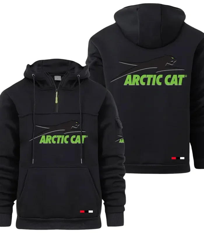 All-Terrain Vehicle Large Pocket Hoodie, Driver's Utility Pocket Hoodie CAR514 - Black
