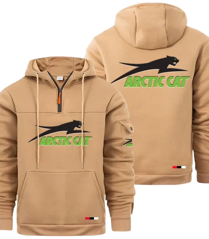 All-Terrain Vehicle Large Pocket Hoodie, Driver's Utility Pocket Hoodie CAR514 - Khaki