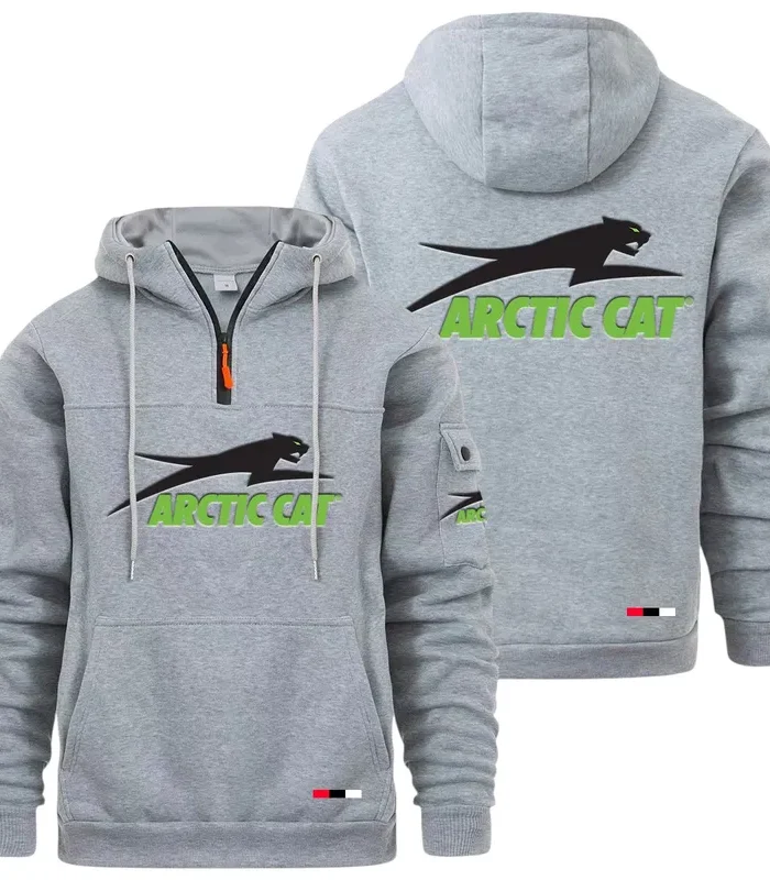 All-Terrain Vehicle Large Pocket Hoodie, Driver's Utility Pocket Hoodie CAR514 - Light Gray