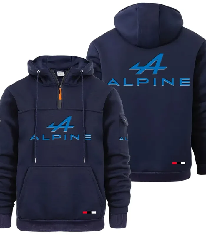 Sports Car Large Pocket Hoodie, Rugged Streetwear Car Hoodie CAR514 - Navy