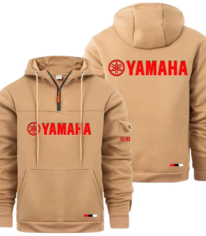 Sport Bike Large Pocket Hoodie, Road Inspired Casual Hoodie CAR514 - Khaki