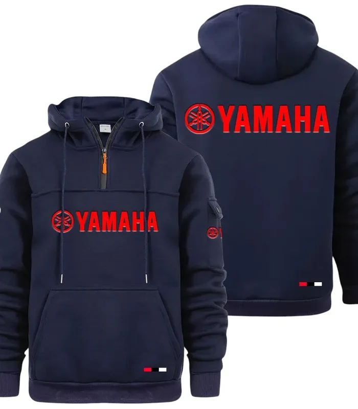 Sport Bike Large Pocket Hoodie, Road Inspired Casual Hoodie CAR514 - Navy