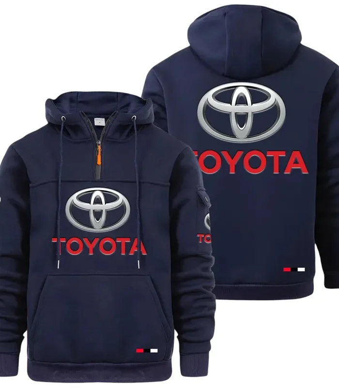 Commuter Car Large Pocket Hoodie, Modern Driver's Zip Hoodie CAR514 - Navy