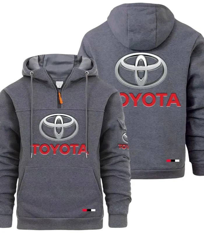 Commuter Car Large Pocket Hoodie, Modern Driver's Zip Hoodie CAR514 - Dark Gray