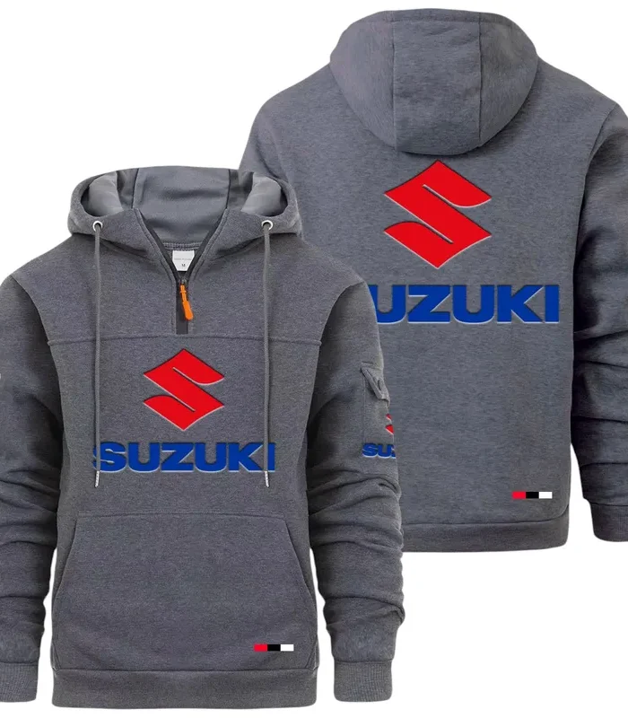 JDM Bike Large Pocket Hoodie, Gearhead Streetwear Pullover CAR514 - Dark Gray