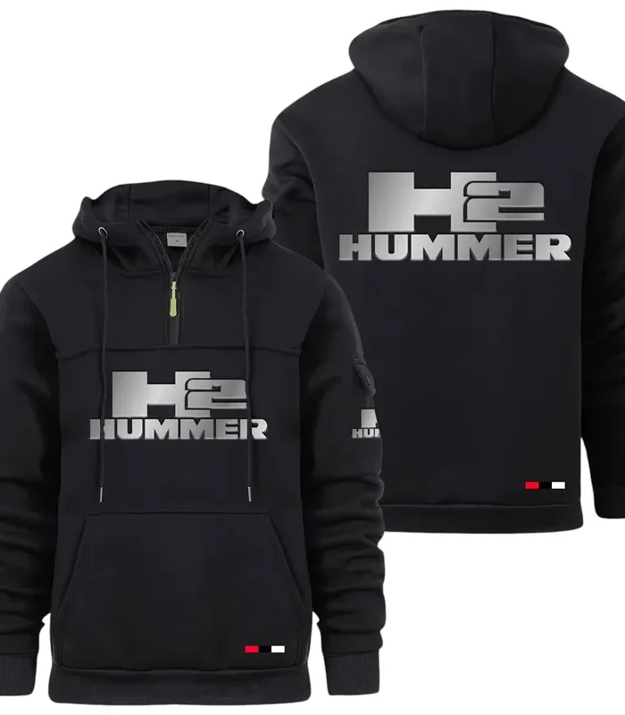 Large Off-Road SUV Large Pocket Hoodie, Car Enthusiast Everyday Hoodie CAR514 - Black