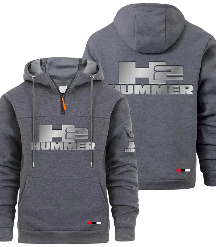 Large Off-Road SUV Large Pocket Hoodie, Car Enthusiast Everyday Hoodie CAR514 - Dark Gray