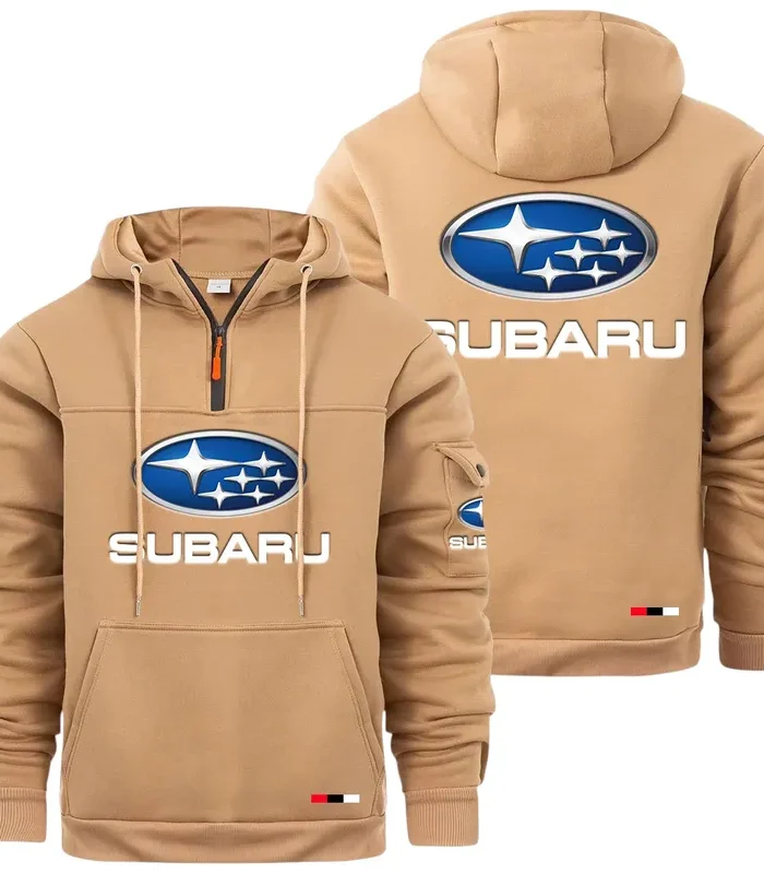 Performance Hatchback Large Pocket Hoodie, Modern Driver's Zip Hoodie CAR514 - Khaki