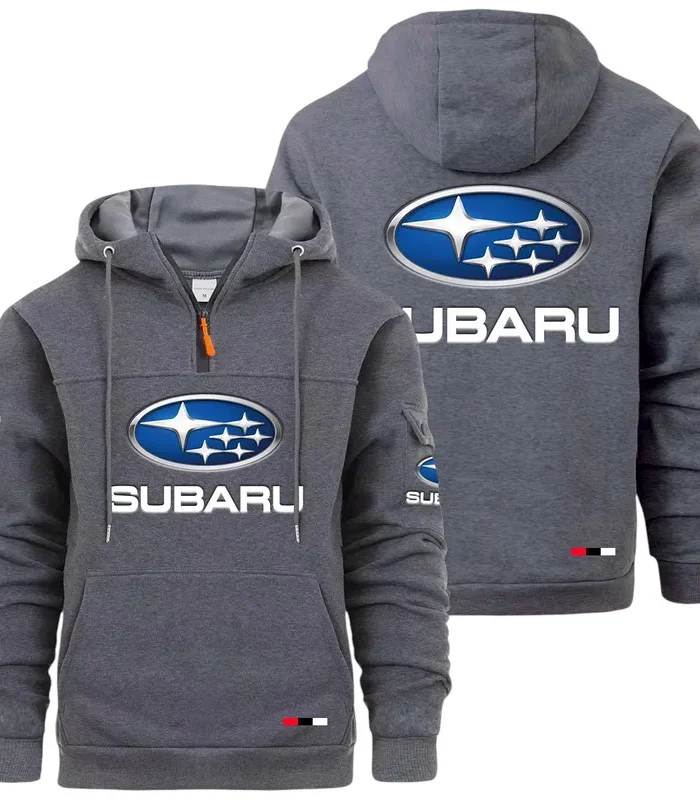 Performance Hatchback Large Pocket Hoodie, Modern Driver's Zip Hoodie CAR514 - Dark Gray