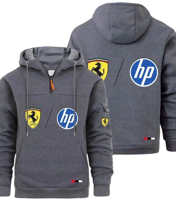 Racing Legend Large Pocket Hoodie, Classic Garage Style Hoodie CAR514 - Dark Gray