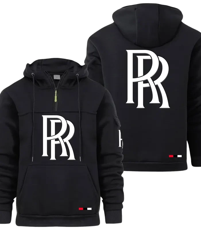 High-End Coupe Large Pocket Hoodie, Road-Ready Large Pocket Hoodie CAR514 - Black