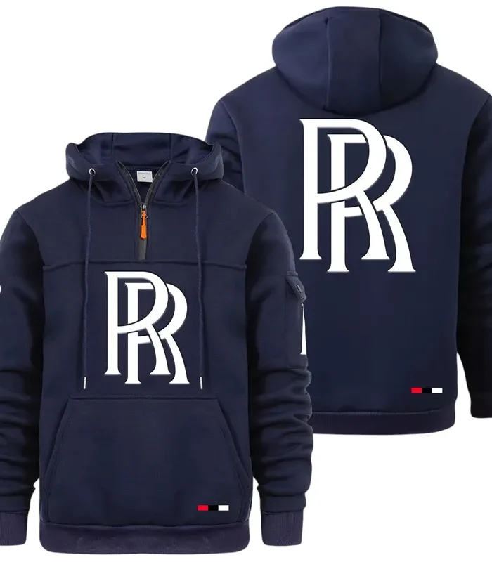 High-End Coupe Large Pocket Hoodie, Road-Ready Large Pocket Hoodie CAR514 - Navy